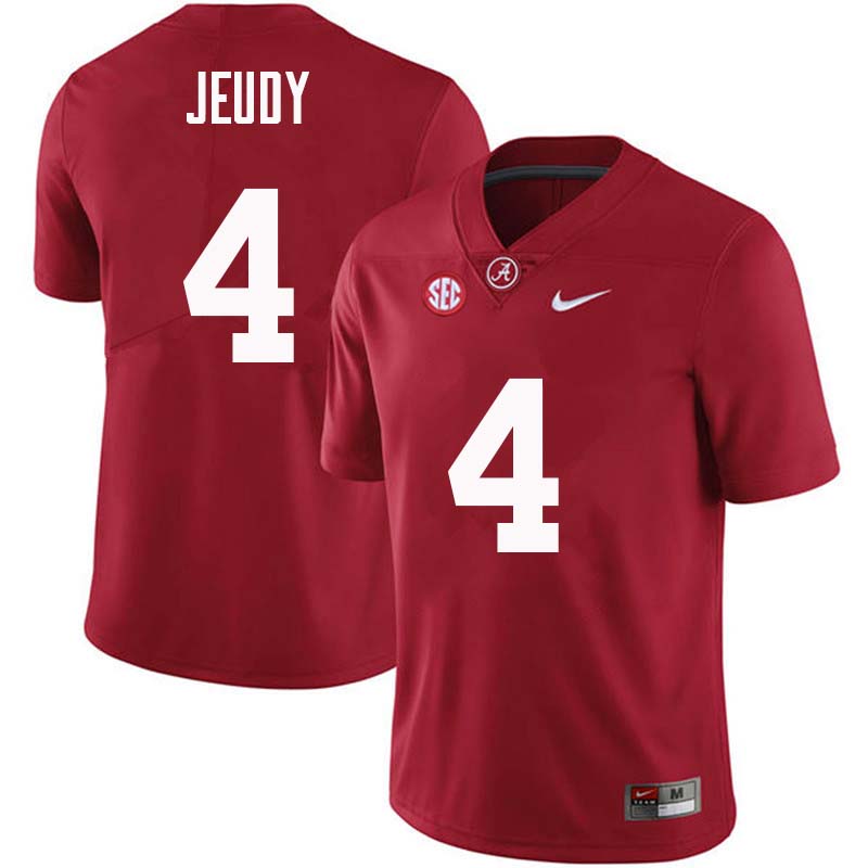 Men #4 Jerry Jeudy Alabama Crimson Tide College Football Jerseys Sale-Crimson